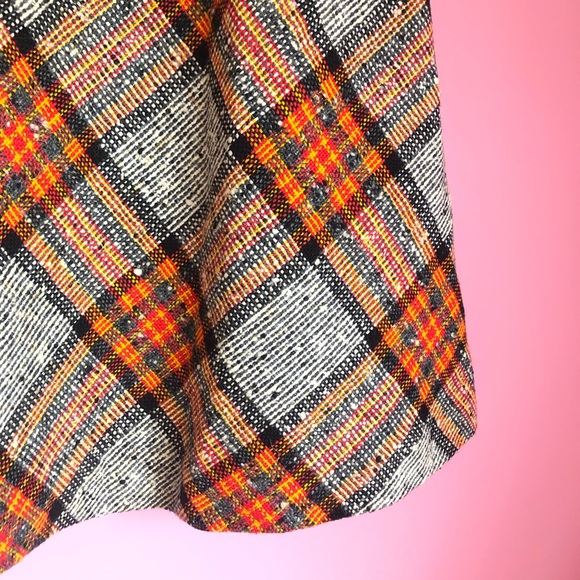Vintage Plaid Flared Midi Skirt - Picture 6 of 8